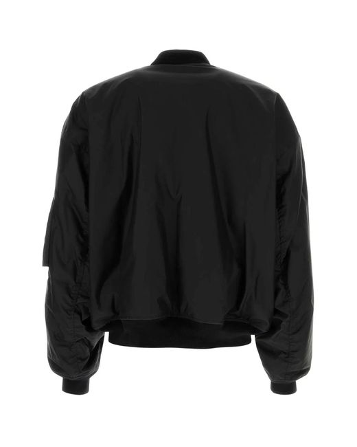 Balenciaga Black Nylon Bomber Jacket for men