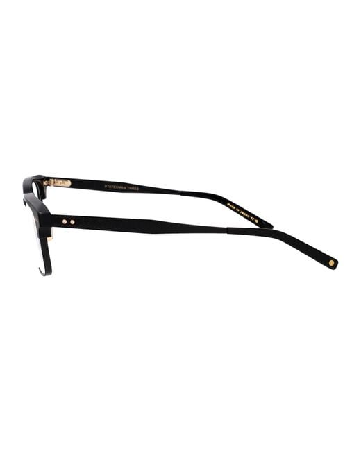 Dita Eyewear Black Metal Glasses for men