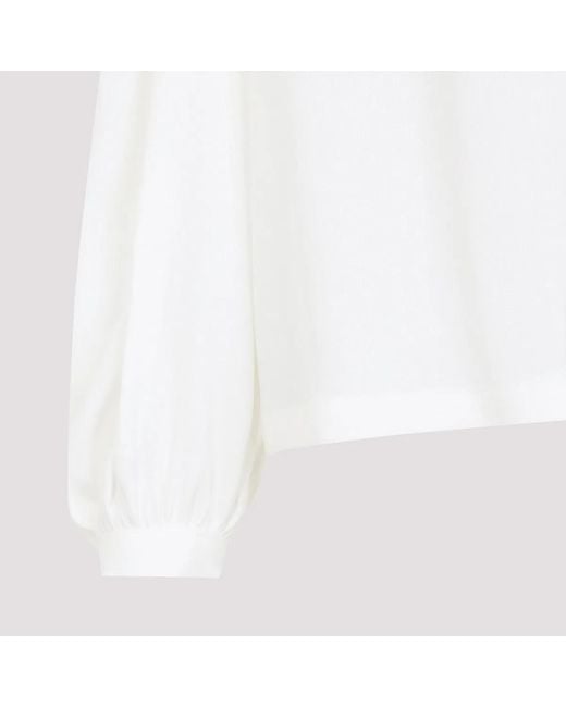 Giambattista Valli White Silk Blouse