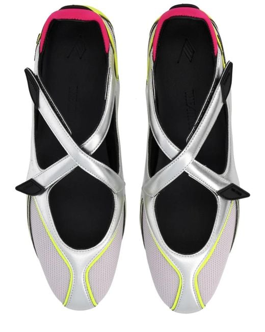 The Attico White "Floor 01" Ballerina Flat