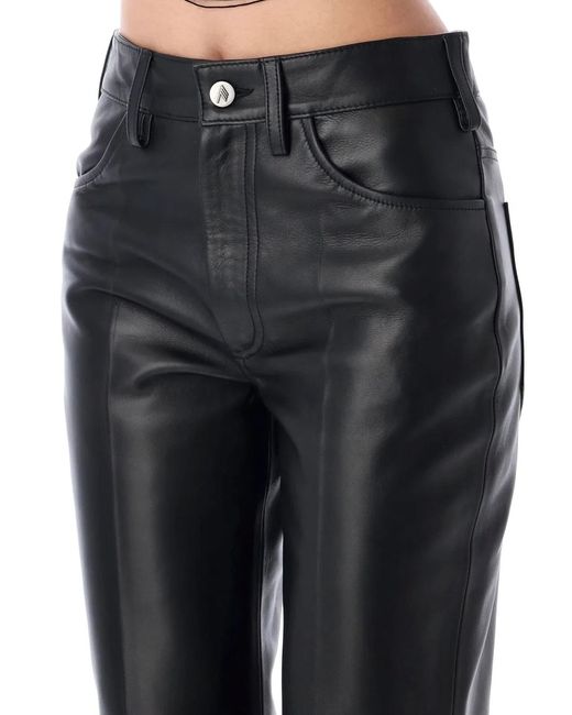 The Attico Black Leather Pant