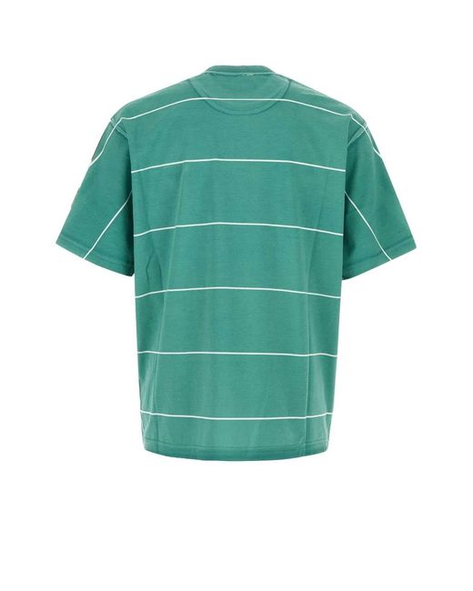 Prada Green Printed Cotton T-Shirt for men