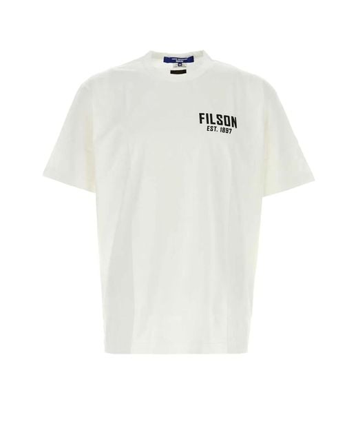 Junya Watanabe White Cotton T-Shirt for men
