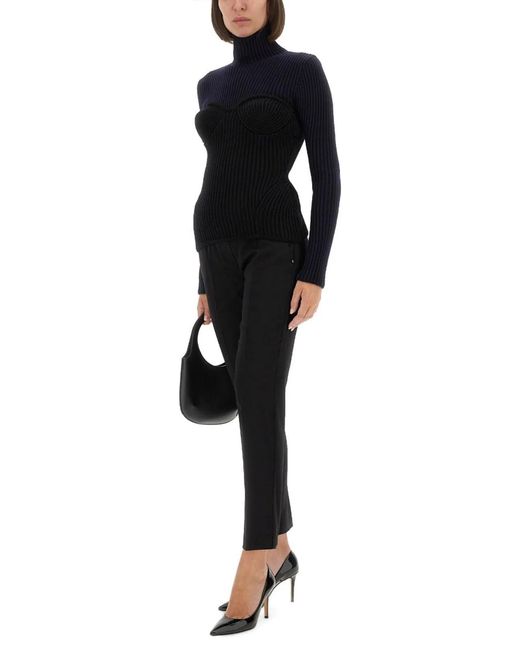 Jean Paul Gaultier Black Shirt With Corset