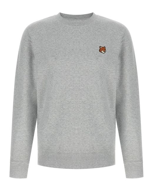 Maison Kitsuné Gray 'Fox Head' Sweatshirt for men
