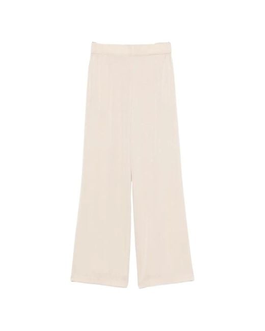 Silk95five White Amalfi Silk Trousers