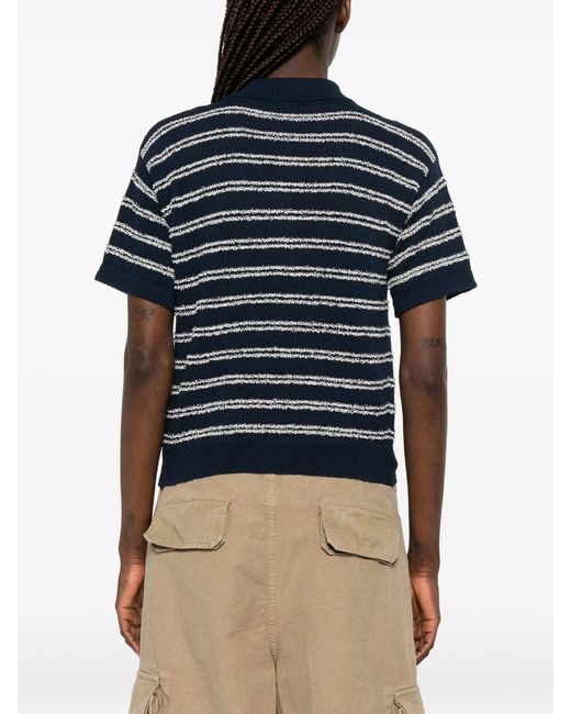 Moncler Women's Blue Technical Long-Sleeve Shirt