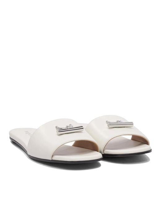 McQueen White Rubber Sandals
