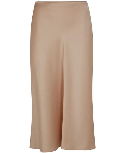 Blumarine Natural Enver Satin Skirt
