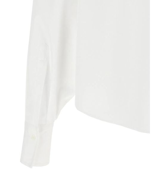 Brunello Cucinelli White 'Shiny Trim' Shirt