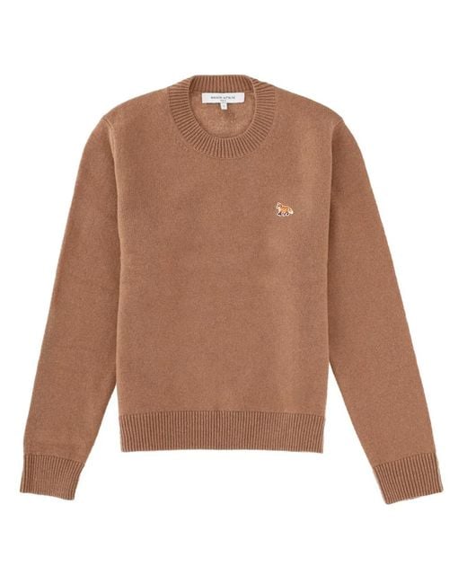 Maison Kitsuné Brown Maison Kitsuné "Baby Fox" Sweater