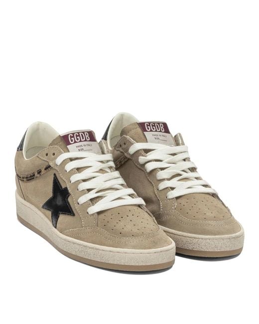 Golden Goose Deluxe Brand Brown "Ball Star" Low-Top Sneakers