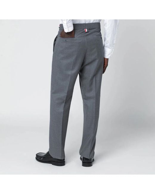 Thom Browne Gray Wool Trousers for men