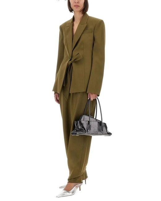 The Attico Green Gabardine Jacket