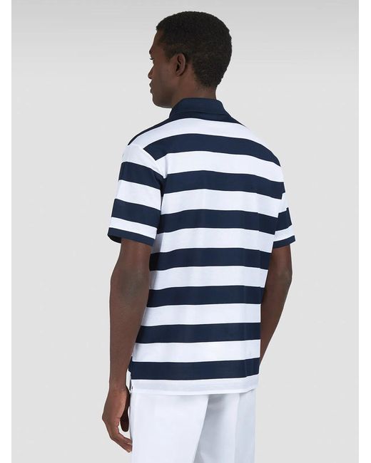 Paul & Shark Blue Paul & Shark Double Piqué Cotton Polo for men