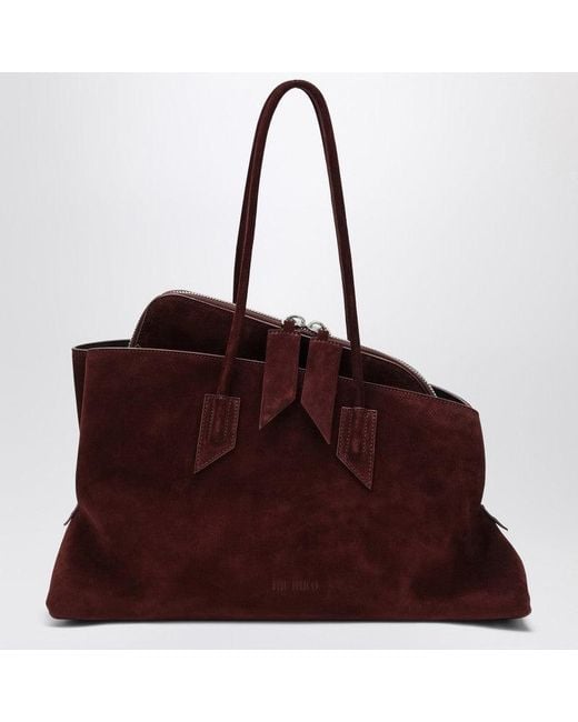 The Attico Purple La Passeggiata Medium Light Chocolate Bag