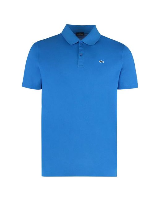 Paul & Shark Blue Paul & Shark Cotton Piquet Polo for men