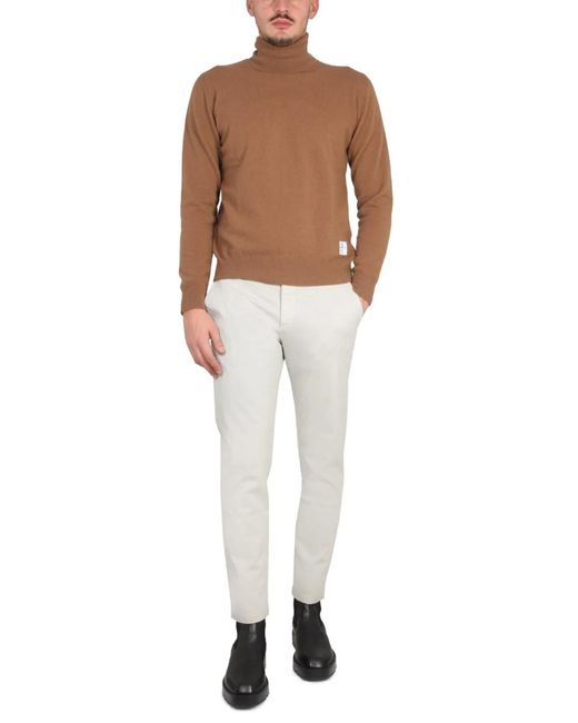 Department 5 Gray Pants With Logo Patch for men