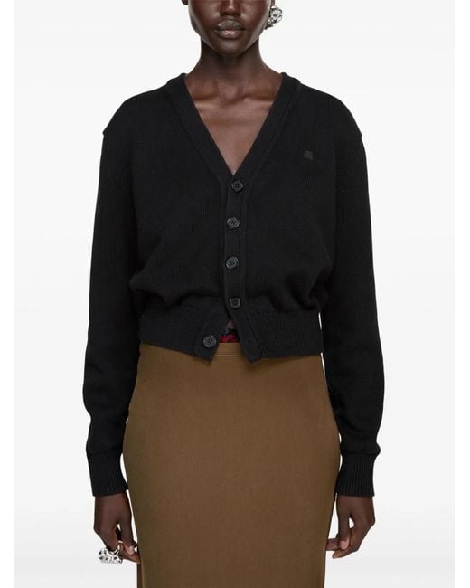 Acne Black V Neckline Cardigan for men