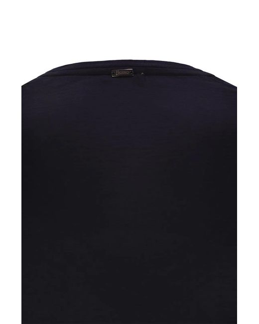 Herno Blue Wool Jersey T-Shirt for men