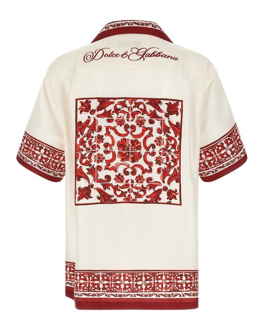 Dolce & Gabbana White Dolce & Gabbana 'Hawaii' Shirt for men