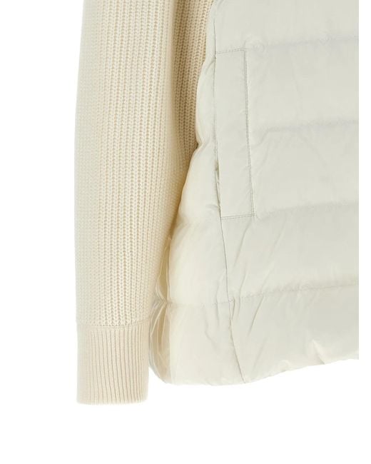 Brunello Cucinelli White Polyester Full-Length Jacket Clothing