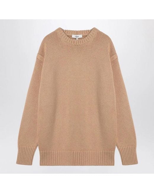 Chloé Natural Skin Cashmere Blend Oversize Sweater