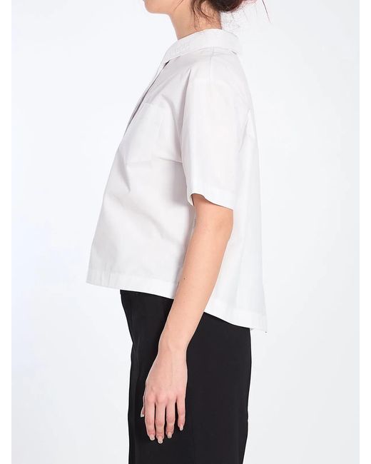 Gucci White Shirt With Embossed Logo