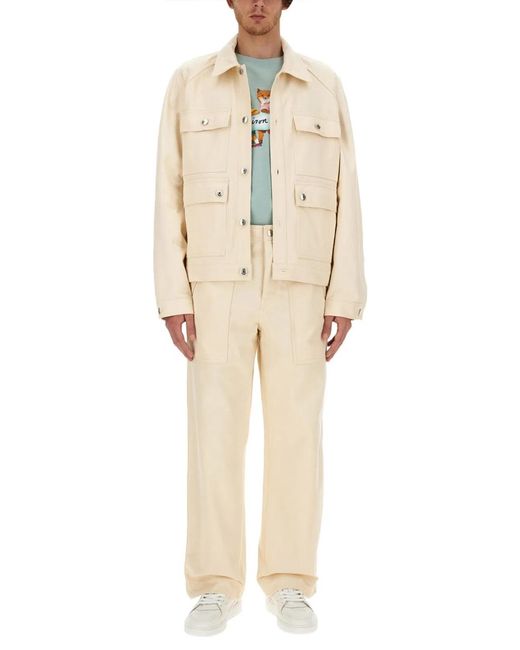 Maison Kitsuné Natural Maison Kitsuné Workwear Pants for men