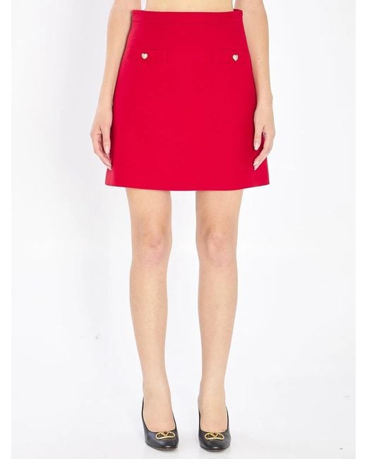Valentino Garavani Red Mini Skirt