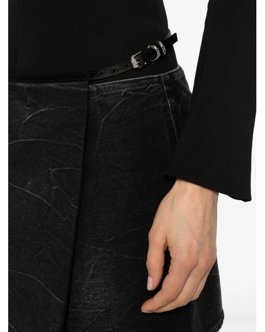 Givenchy Black Voyou Denim Mini Skirt