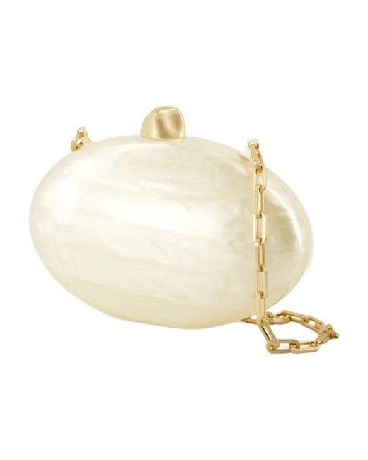 Cult Gaia Natural Eviana Clutch