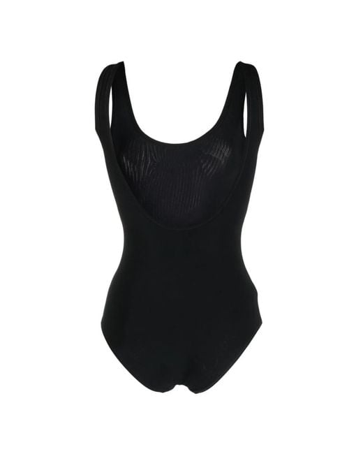 Jil Sander Black One Piece Swimsuit With Logo