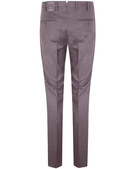 Incotex Purple "Chino Slim Fit" Trousers for men