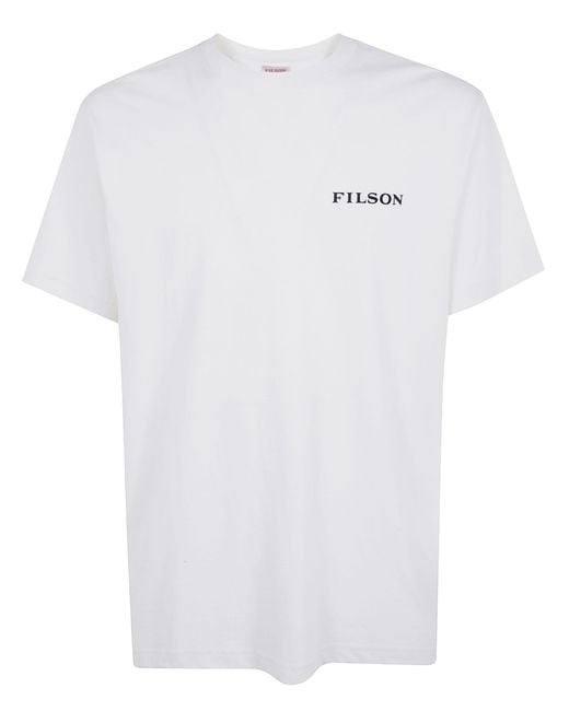 Filson White Short Sleeves "Scenic Graphic" T-Shirt for men