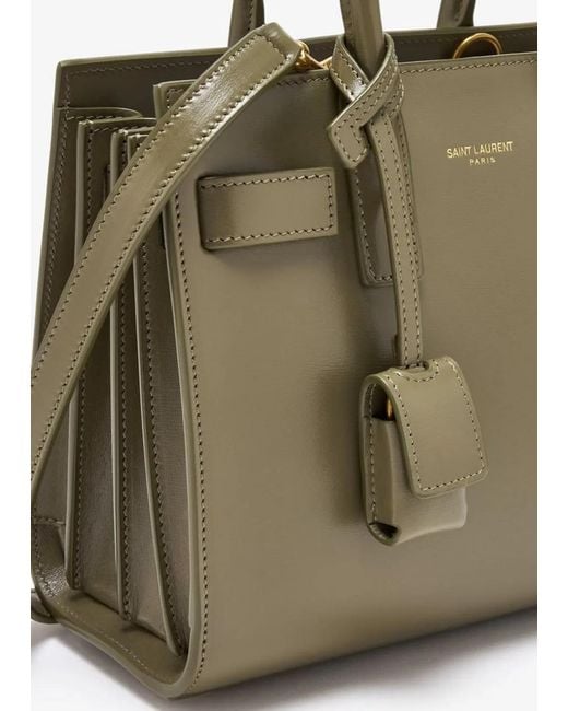 Saint Laurent Green Borsa A Mano 'Sac De Jour' Nano