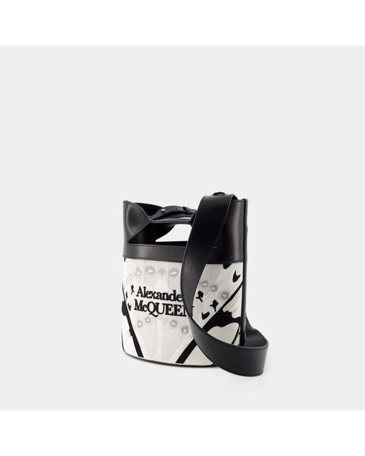 McQueen Black The Bucket Bow Crossbody