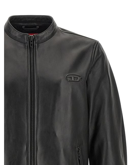 DIESEL Black 'L-Tad-Wrd' Jacket for men