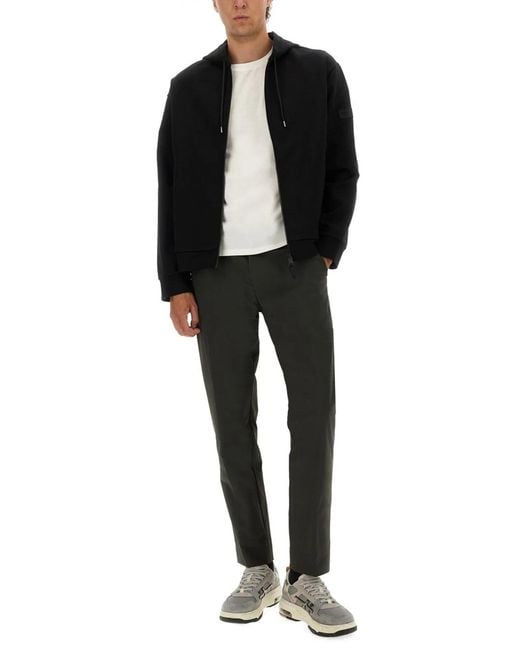 Premiata Black Zip Sweatshirt for men
