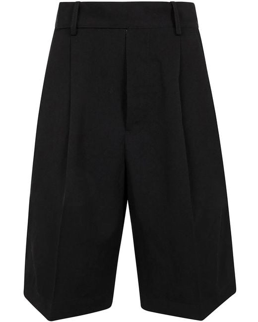 Yohji Yamamoto Black R-4Tuck Short Pants