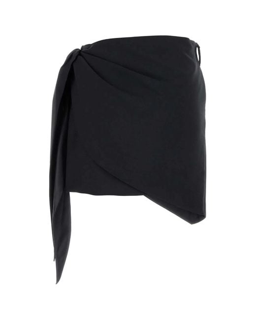 Prada Black Midnight Mohair Blend Mini Skirt
