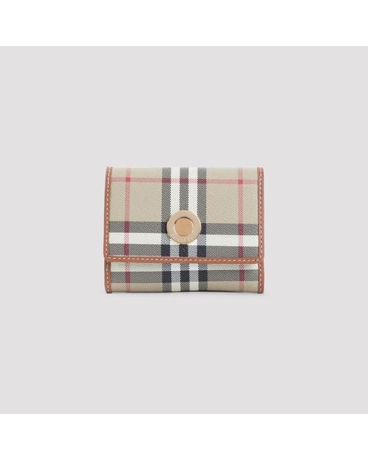 Burberry White Multicolour Polyurethane Wallet