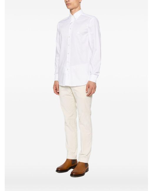 Etro White Cotton Casual Shirt for men