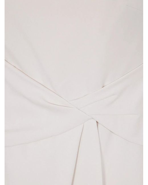 Ralph Lauren White Saran Short Sleeves Gown