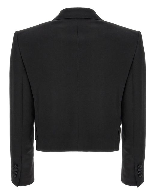 Dolce & Gabbana Black Dolce & Gabbana 'Tuxedo' Crop Blazer