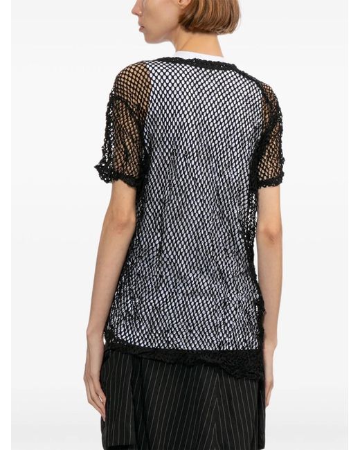 Comme des Garçons Black Open-Knit T-Shirt