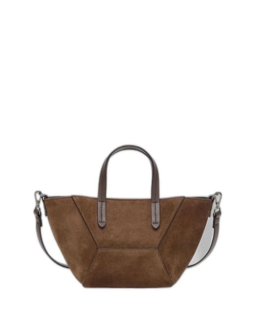 Brunello Cucinelli Brown Calf Leather Bag