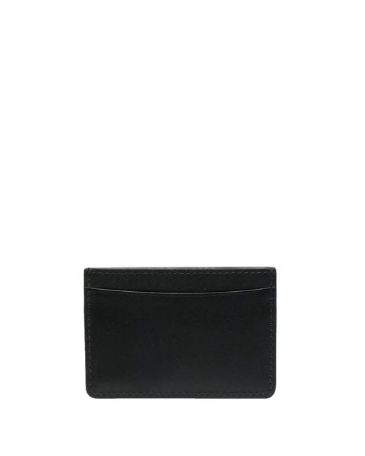 A.P.C. Black Cow Leather Porte-Cartes Andre Wallet for men