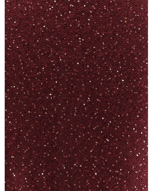 Nude Red Mohair Blend Skirt