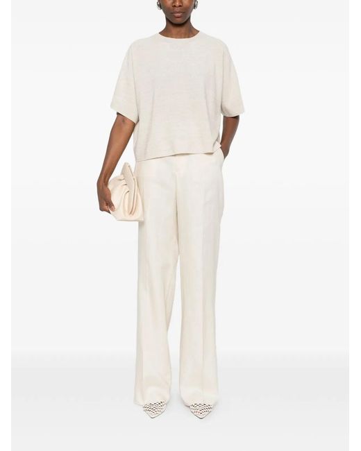 Fabiana Filippi White Cotton Blend T-Shirt